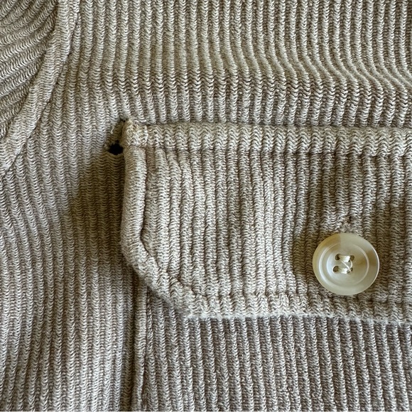 Tan Ribbed Women’s Button Up Shacket - Picture 7 of 8